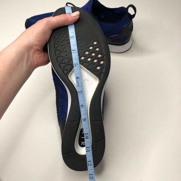 Nike Air Zoom Mariah Flyknit Racer Royal Blue Black Stretchy Sport Sneakers 13 - Picture 16 of 16